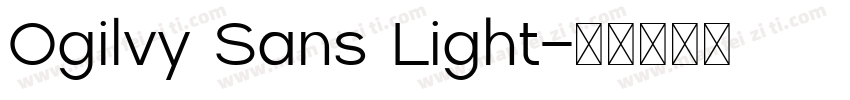 Ogilvy Sans Light字体转换